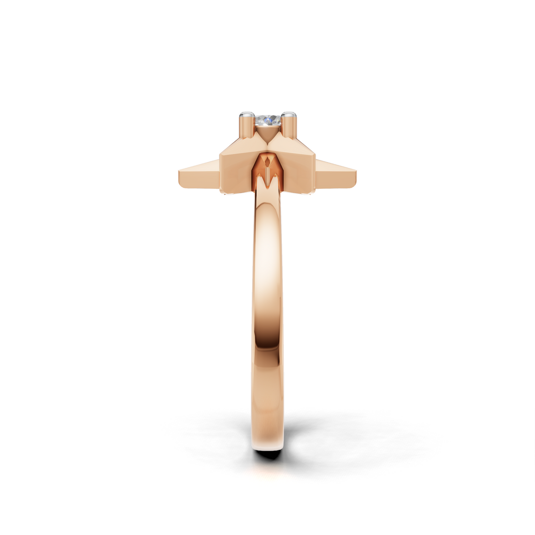 Sun Star Ring - 18Kt Rose Gold vermeil