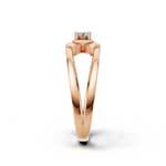 Load image into Gallery viewer, Criss-Cross Shank Diamond Solitaire Ring - 18Kt Rose Gold vermeil
