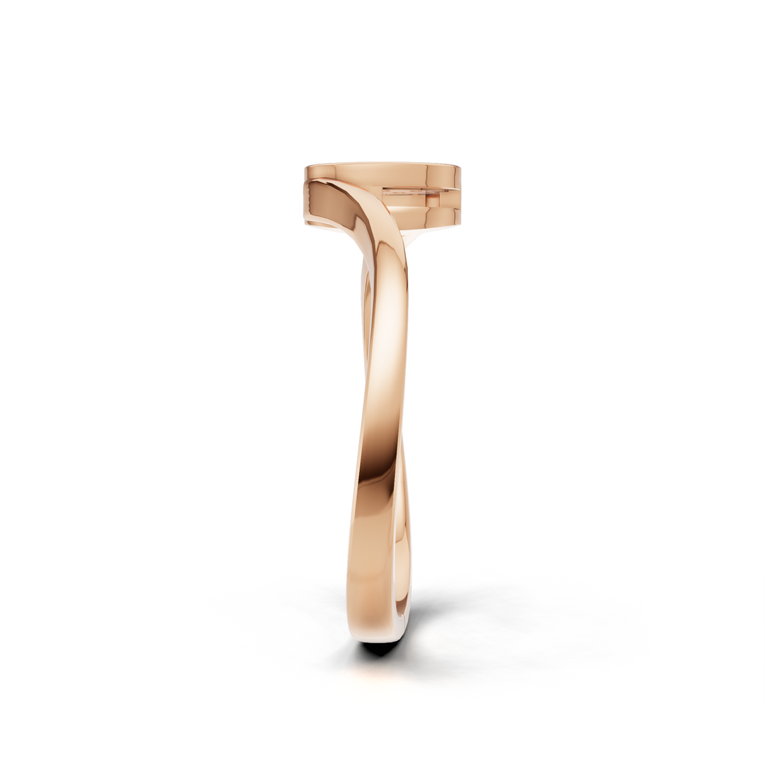 Stardust Swirl Ring - 18Kt Rose Gold vermeil