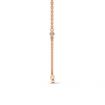 Load image into Gallery viewer, Diamond Bow Pendant Necklace-18Kt Rose Gold vermeil

