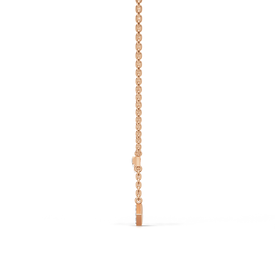 The "Line & Kite" Necklace-18Kt Rose Gold vermeil