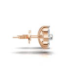 Load image into Gallery viewer, Flower Diamond Cluster Earring - 18Kt Rose Gold vermeil

