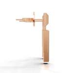 Load image into Gallery viewer, The &quot;Bar &amp; Stud&quot; Earrings-18Kt Rose Gold vermeil
