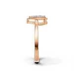 Load image into Gallery viewer, Diamond Flooded Heart Ring - 18Kt Rose Gold vermeil
