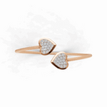 Load image into Gallery viewer, Twin Hearts Bracelet - 18Kt Rose Gold vermeil
