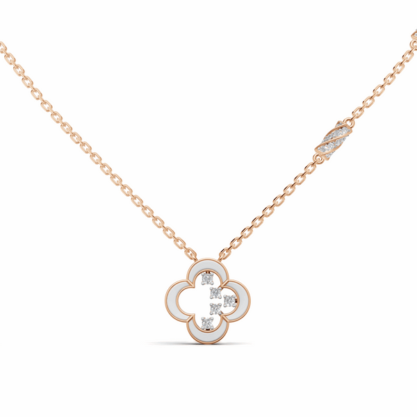 The "Petal Luxe" Necklace-18Kt Rose Gold vermeil