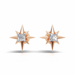 Load image into Gallery viewer, Sun Star Earring - 18Kt Rose Gold vermeil
