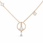 Load image into Gallery viewer, &quot;Zen Blossom Drop&quot; Necklace-18Kt Rose Gold vermeil

