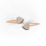 Load image into Gallery viewer, Twin Hearts Bracelet - 18Kt Rose Gold vermeil
