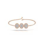 Load image into Gallery viewer, Trio Cluster Bracelet - 18Kt Rose Gold vermeil
