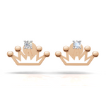 Load image into Gallery viewer, Princess Crown Earring - 18Kt Rose Gold vermeil
