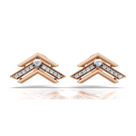 Load image into Gallery viewer, Arrowhead Diamond Studs Earring- 18Kt Rose Gold vermeil
