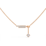 Load image into Gallery viewer, The &quot;Line &amp; Kite&quot; Necklace-18Kt Rose Gold vermeil
