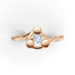 Load image into Gallery viewer, Floating Diamond Solitaire Ring - 18Kt Rose Gold vermeil
