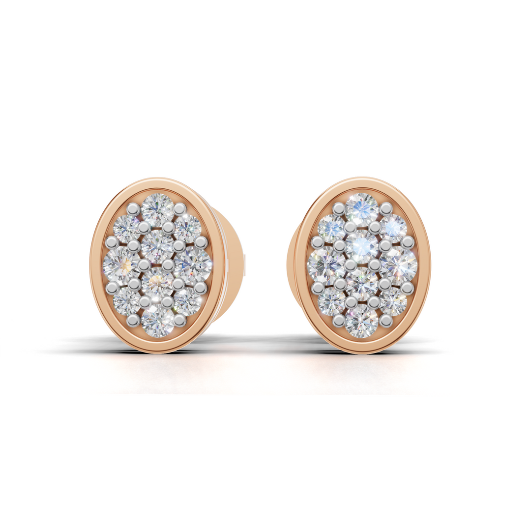 Stardust Swirl Earring - 18Kt Rose Gold vermeil
