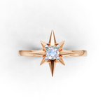 Load image into Gallery viewer, Sun Star Ring - 18Kt Rose Gold vermeil
