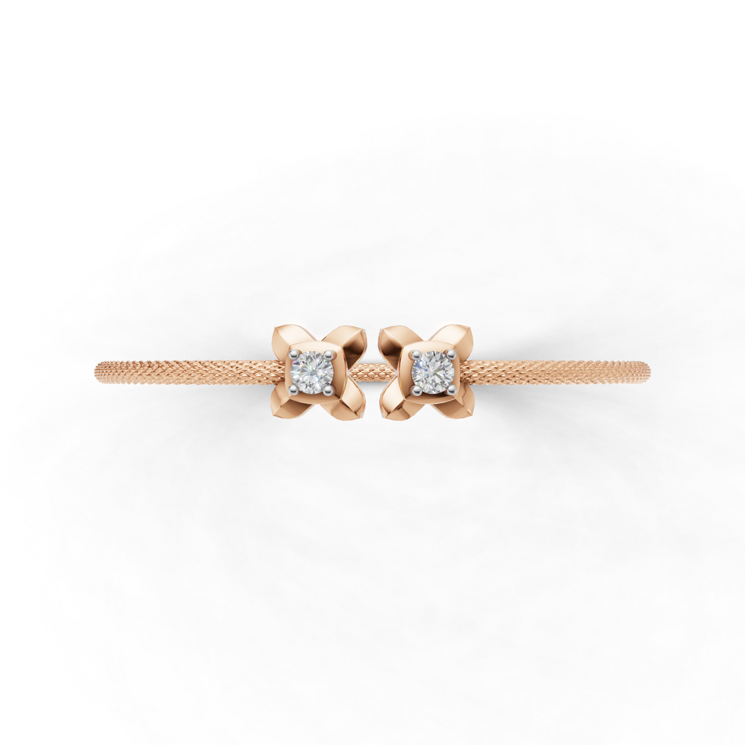 Golden Cross Bracelet - 18Kt Rose Gold vermeil