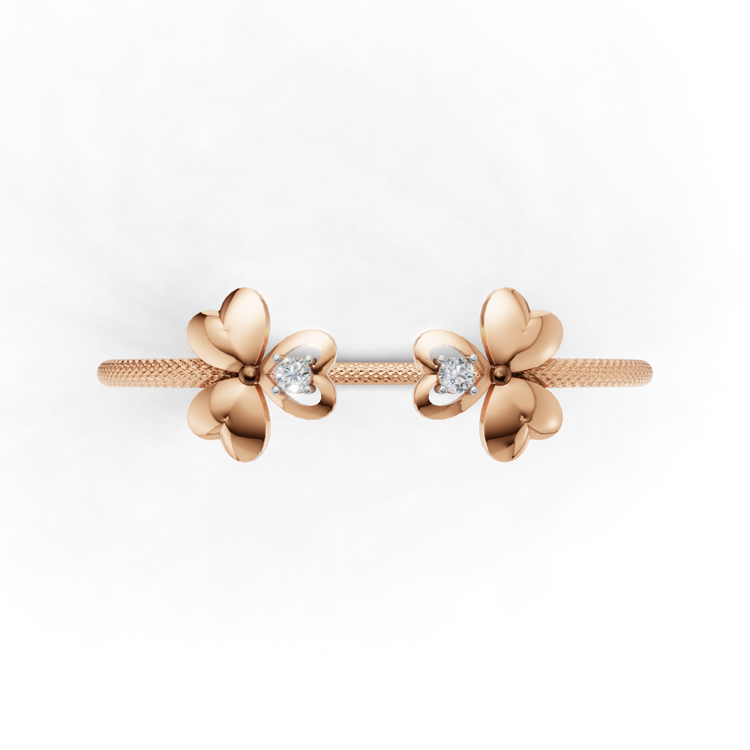 Heart To Heart Bracelet - 18Kt Rose Gold vermeil