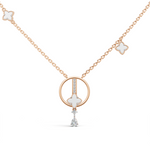 Load image into Gallery viewer, &quot;Zen Blossom Drop&quot; Necklace-18Kt Rose Gold vermeil
