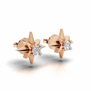 Sun Star Earring - 18Kt Rose Gold vermeil