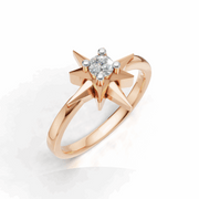 Sun Star Ring - 18Kt Rose Gold vermeil