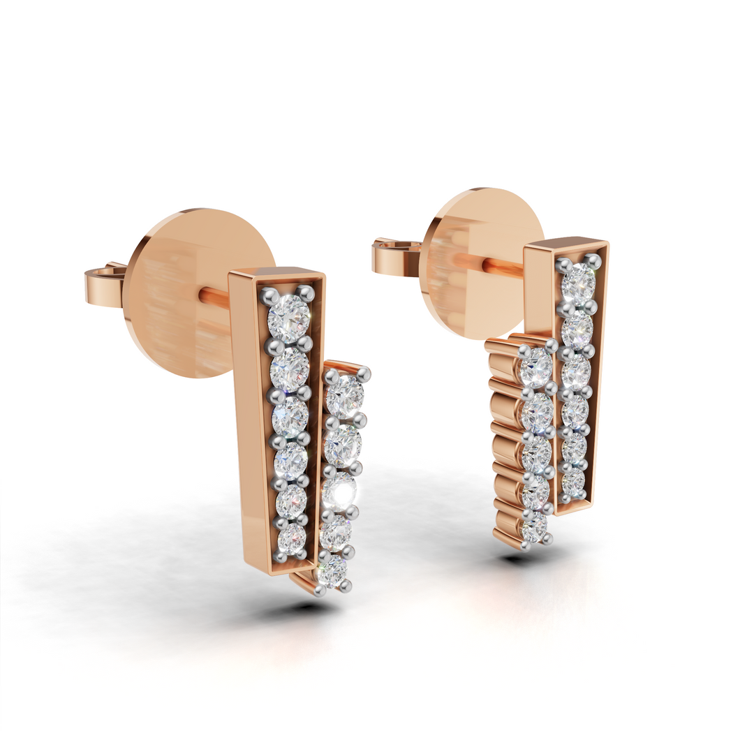 The "Blush Drop" Earrings-18Kt Rose Gold vermeil