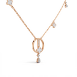 Load image into Gallery viewer, &quot;Zen Blossom Drop&quot; Necklace-18Kt Rose Gold vermeil
