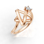 Load image into Gallery viewer, Super Star Ring - 18Kt Rose Gold vermeil
