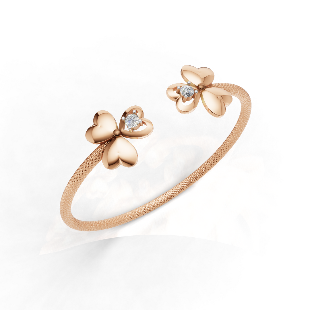 Heart To Heart Bracelet - 18Kt Rose Gold vermeil