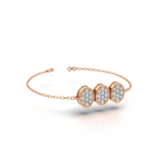 Load image into Gallery viewer, Trio Cluster Bracelet - 18Kt Rose Gold vermeil
