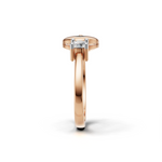 Load image into Gallery viewer, Clover Charm Diamond Ring - 18Kt Rose Gold vermeil
