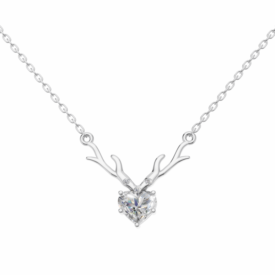 reindeer Heart pendant-with chain