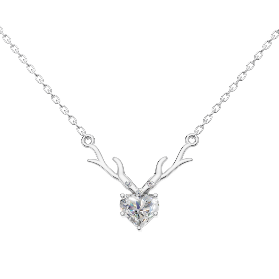 reindeer Heart pendant-with chain