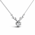 Load image into Gallery viewer, reindeer Heart pendant-with chain
