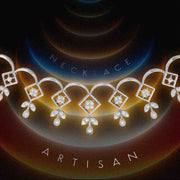 Silvilus necklace with diamond accents on a dark background
