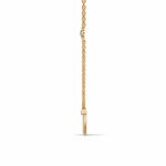 Load image into Gallery viewer, Bar &amp; Circle Diamond Necklace-18Kt Gold vermeil
