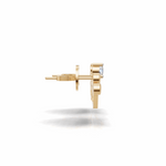 Load image into Gallery viewer, Princess Crown Earring - 18Kt Gold vermeil
