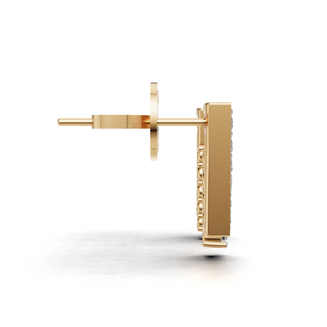 The "Blush Drop" Earrings-18Kt Gold vermeil