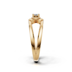 Load image into Gallery viewer, Criss-Cross Shank Diamond Solitaire Ring - 18Kt Gold vermeil
