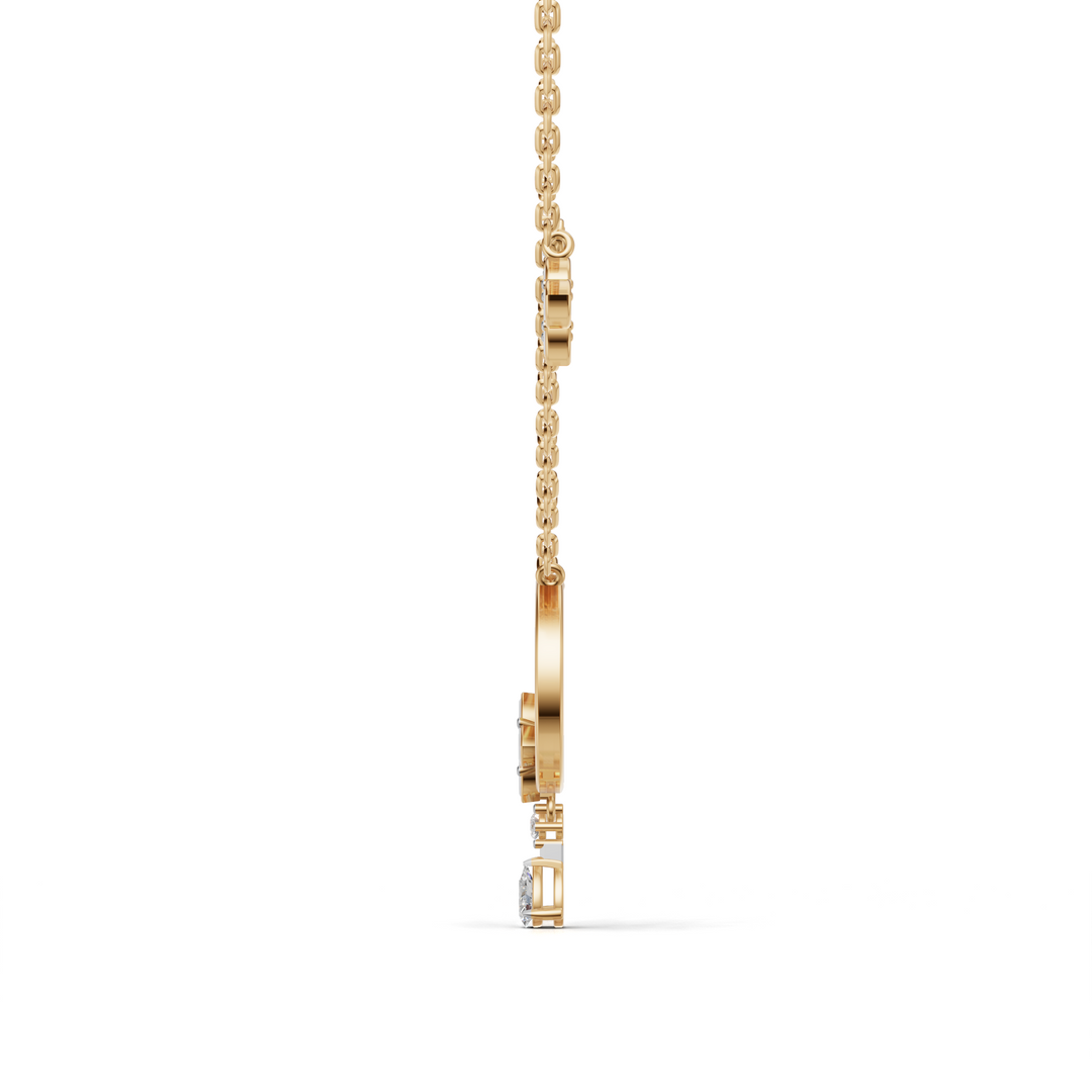 "Zen Blossom Drop" Necklace-18Kt Gold vermeil