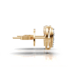 Load image into Gallery viewer, Diamond Flooded Heart Earring - 18Kt Gold vermeil
