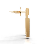 Load image into Gallery viewer, The &quot;Bar &amp; Stud&quot; Earrings-18Kt Gold vermeil
