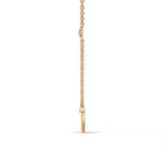 Load image into Gallery viewer, Bar &amp; Circle Diamond Necklace-18Kt Gold vermeil
