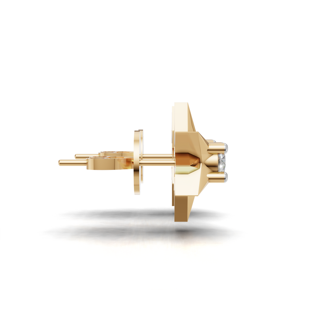 Sun Star Earring - 18Kt Gold vermeil