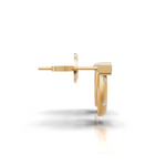 Load image into Gallery viewer, Circle &amp; Bar Diamond Stud Earrings-18Kt Gold vermeil
