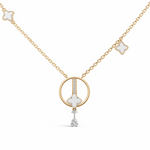 Load image into Gallery viewer, &quot;Zen Blossom Drop&quot; Necklace-18Kt Gold vermeil
