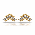 Load image into Gallery viewer, Arrowhead Diamond Studs Earring- 18Kt Gold vermeil
