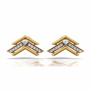 Arrowhead Diamond Studs Earring- 18Kt Gold vermeil