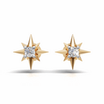 Load image into Gallery viewer, Sun Star Earring - 18Kt Gold vermeil
