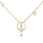 Load image into Gallery viewer, &quot;Zen Blossom Drop&quot; Necklace-18Kt Gold vermeil
